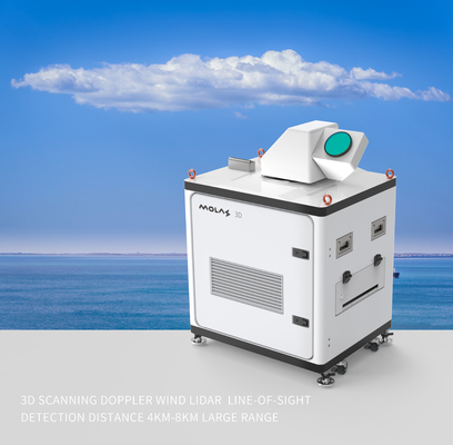 3d Lidar van de de Windsnelheid van Aftastendoppler Lijn van Afstand 4km8km van de Gezichtsopsporing Grote Waaier